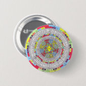 OTA MASTER MANDALA RONDE BUTTON 5,7 CM (Voorkant /achterkant)