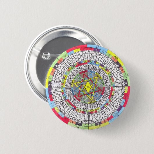 OTA MASTER MANDALA RONDE BUTTON 5,7 CM (Voorkant /achterkant)