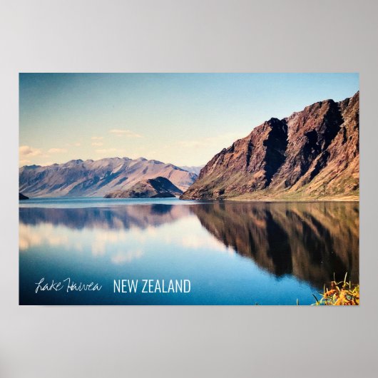 Otago-meer Hawea — Nieuw-Zeeland Poster (Voorkant)