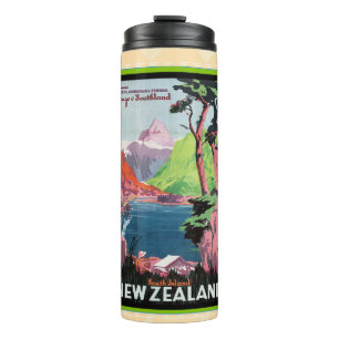 Otago New Zealand Vintage Travel Poster Thermosbeker