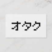 OTAKU 8 Bit Pixel Japanese Katakana Visitekaartje (Voorkant)