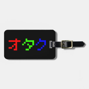OTAKU 8-bits Pixel Japanse Katakana Bagagelabel