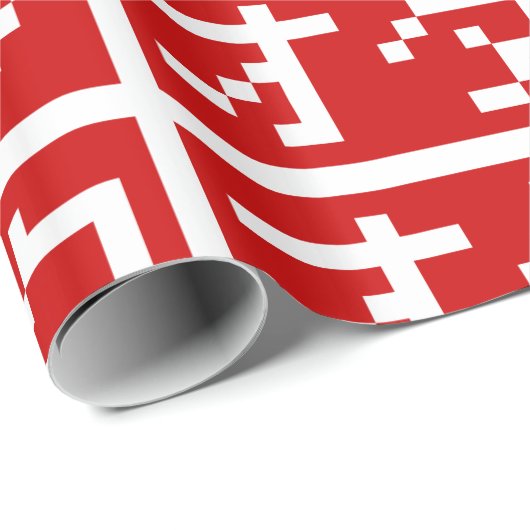 OTAKU 8-bits Pixel Japanse Katakana BLOCK Cadeaupapier (Rol Hoek)