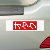 OTAKU 8-bits pixel Japanse Katakana BLOCK Verticaa Bumpersticker (Op auto)