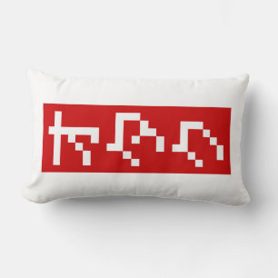 OTAKU 8-bits pixel Japanse Katakana BLOCK Verticaa Kussen
