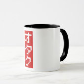 OTAKU 8-bits pixel Japanse Katakana BLOCK Verticaa Mok (Voorkant rechts)