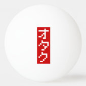 OTAKU 8-bits pixel Japanse Katakana BLOCK Verticaa Pingpongbal (Achterkant)