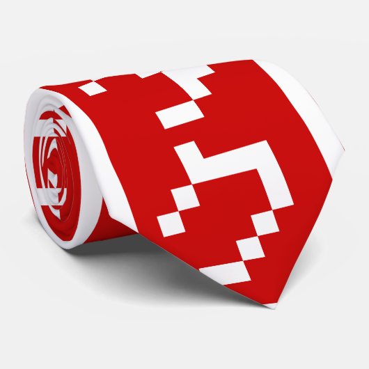 OTAKU 8-bits pixel Japanse Katakana BLOCK Verticaa Stropdas (Opgerold)