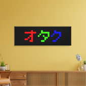 OTAKU 8-bits Pixel Japanse Katakana Canvas Afdruk (Insitu (Woonkamer))