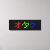 OTAKU 8-bits Pixel Japanse Katakana Canvas Afdruk (Voorkant)