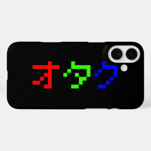 OTAKU 8-bits Pixel Japanse Katakana iPhone 16 Plus Hoesje