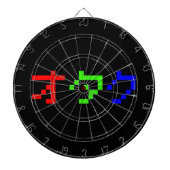 OTAKU 8-bits Pixel Japanse Katakana Dartbord (Voorkant)