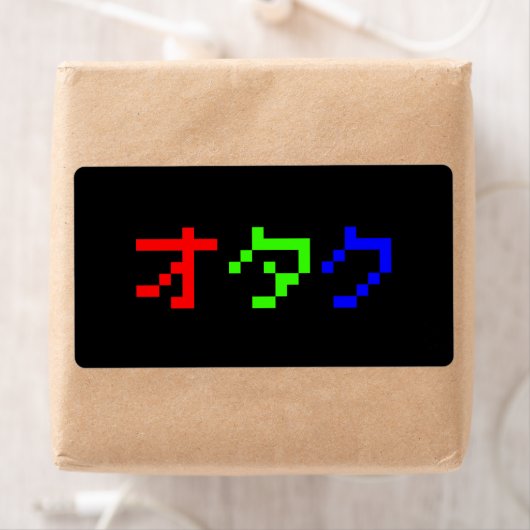 OTAKU 8-bits Pixel Japanse Katakana Etiket (Insitu)