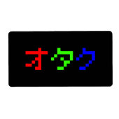OTAKU 8-bits Pixel Japanse Katakana Etiket (Voorkant)