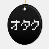OTAKU 8-bits Pixel Japanse Katakana Keramisch Ornament (Links)