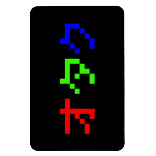 OTAKU 8-bits Pixel Japanse Katakana Magneet (Verticaal)