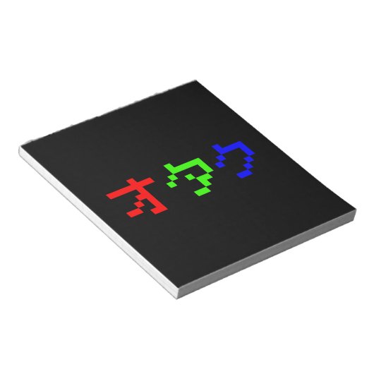 OTAKU 8-bits Pixel Japanse Katakana Notitieblok (Schuin)