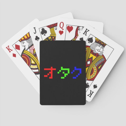 OTAKU 8-bits Pixel Japanse Katakana Pokerkaarten (Achterkant)