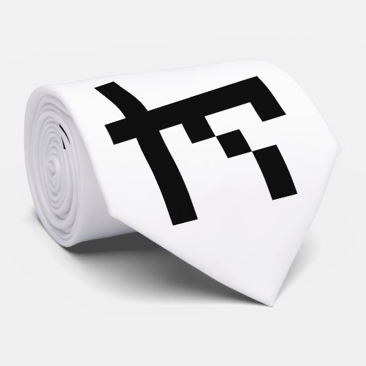 OTAKU 8-bits Pixel Japanse Katakana Stropdas (Opgerold)