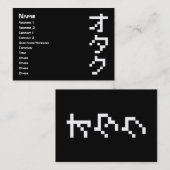 OTAKU 8-bits Pixel Japanse Katakana Verticaal Visitekaartje (Voorkant / Achterkant)