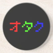 OTAKU 8-bits Pixel Japanse Katakana Zandsteen Onderzetter (Voorkant)