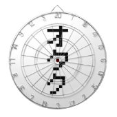 OTAKU 8-bits pixels Japanse Katakana Verticaal Dartbord (Voorkant)