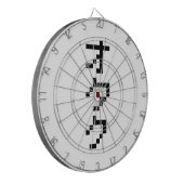 OTAKU 8-bits pixels Japanse Katakana Verticaal Dartbord (Voorkant Links)