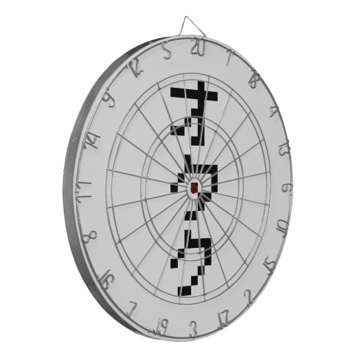 OTAKU 8-bits pixels Japanse Katakana Verticaal Dartbord (Voorkant Links)