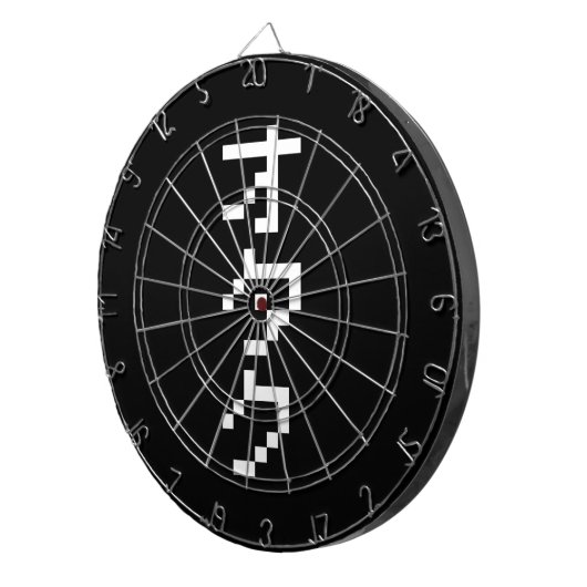 OTAKU 8-bits pixels Japanse Katakana Verticaal Dartbord (Voorkant Rechts)