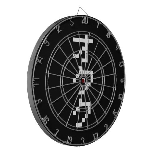 OTAKU 8-bits pixels Japanse Katakana Verticaal Dartbord (Voorkant Links)