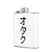 OTAKU 8-bits pixels Japanse Katakana Verticaal Heupfles (Links)