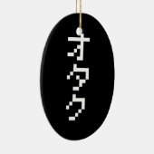 OTAKU 8-bits pixels Japanse Katakana Verticaal Keramisch Ornament (Rechts)