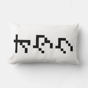 OTAKU 8-bits pixels Japanse Katakana Verticaal Kussen