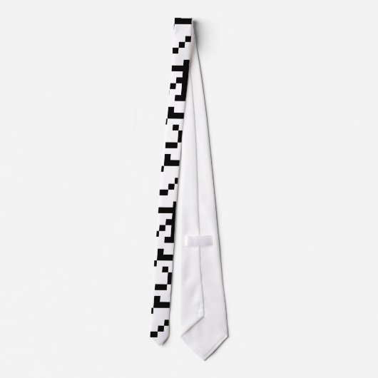 OTAKU 8-bits pixels Japanse Katakana Verticaal Stropdas (Achterkant)