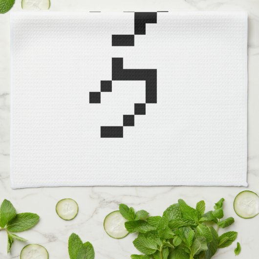 OTAKU 8-bits pixels Japanse Katakana Verticaal Theedoek (Gevouwen)