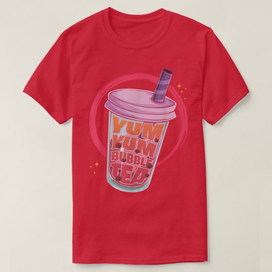 Otaku Boba blabble Tea Lover Yum Bubble Tea T-shirt (Design voorkant)