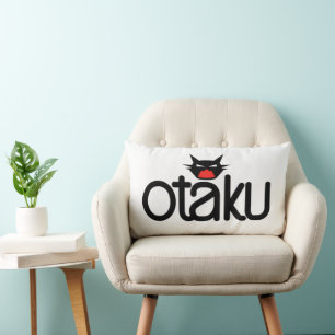 Otaku Cat Funny Slogan Kussen