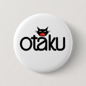 Otaku Cat Funny Slogan Ronde Button 5,7 Cm (Voorkant)