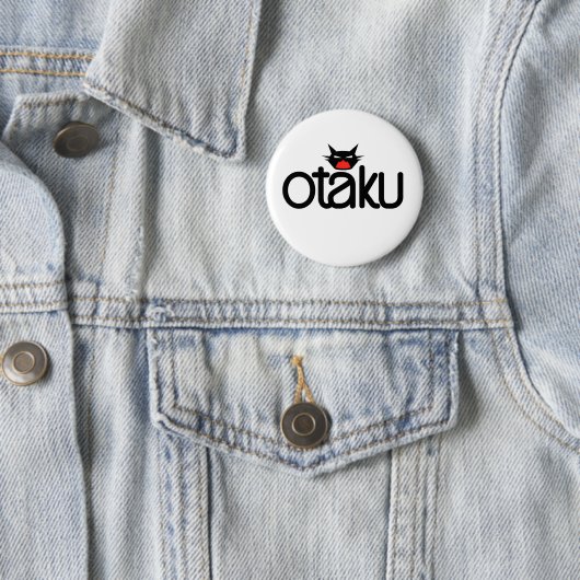 Otaku Cat Funny Slogan Ronde Button 5,7 Cm (In situ)