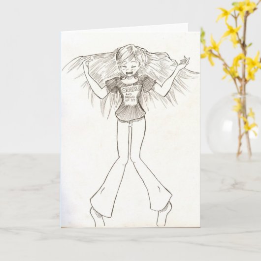 Otaku en trots kaart (Gele Bloem)