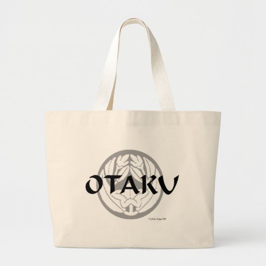 Otaku Flower Crest 2 Grote Tote Bag (Voorkant)