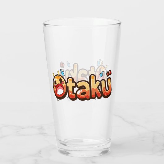 Otaku Funny Text Glas (Achterkant)