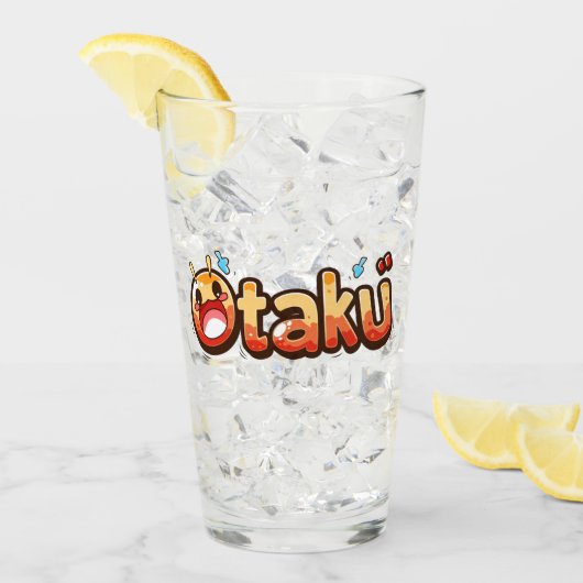 Otaku Funny Text Glas (Voorkant ijs)