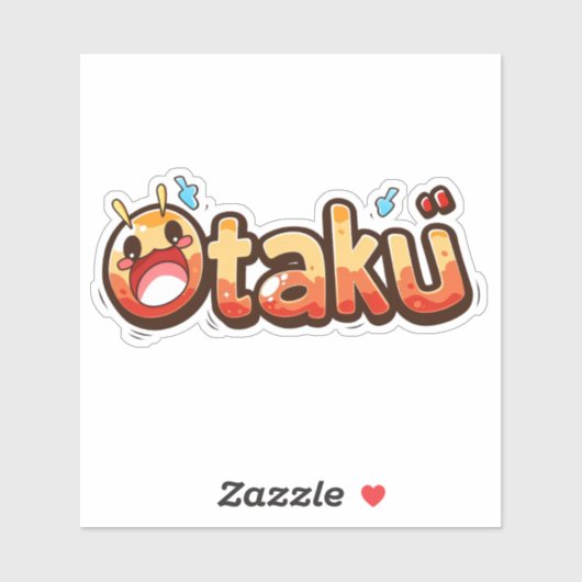 Otaku Funny Text Sticker (Vel)