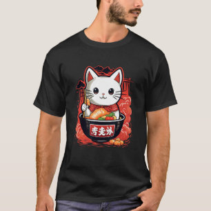 Otaku kat eet Japanse Ramen Noedels 2 T-shirt