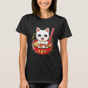 Otaku Kat Eet Japanse Ramen Noedels 5 T-shirt