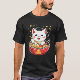 Otaku kat eet Japanse Ramen Noedels 7 T-shirt