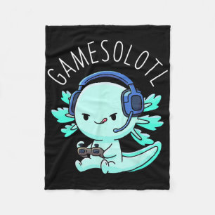 Otaku Lifestyle Threads Shirt Co. Gamesolotl Axolo Fleece Deken