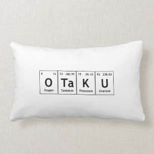 OTaKU Periodic Table Elements Word Chemistry atoms Kussen