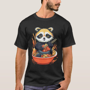 Otaku Raccoon Eet Japans Eten Ramen Noodles 13 T-shirt